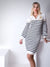 White Stripe knitted jumper dress
