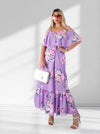 Kelsey Maxi Floral Dress Purple