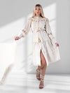 Crochet shirt dress Beige