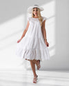 Broderie smock dress white