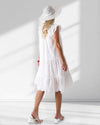 Broderie smock dress white