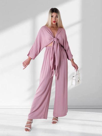 Co.Ord Trousers and Top set Dusty pink
