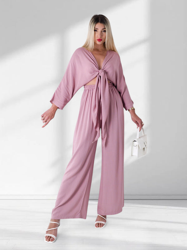 Co.Ord Trousers and Top set Dusty pink