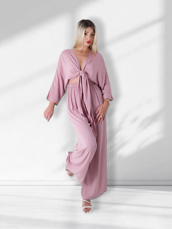 Co.Ord Trousers and Top set Dusty pink