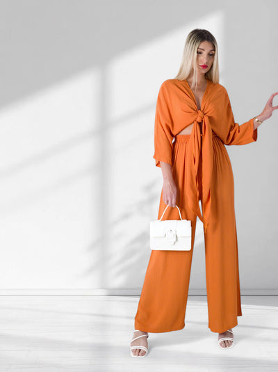Co.Ord Trousers and Top set Dusty Orange