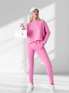 Fara Co.Ord Joggers and Jumper set Pink