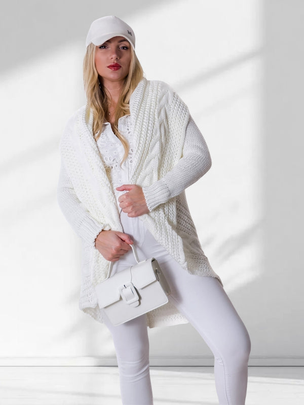 Ivy Chunky knit cardigan Cream