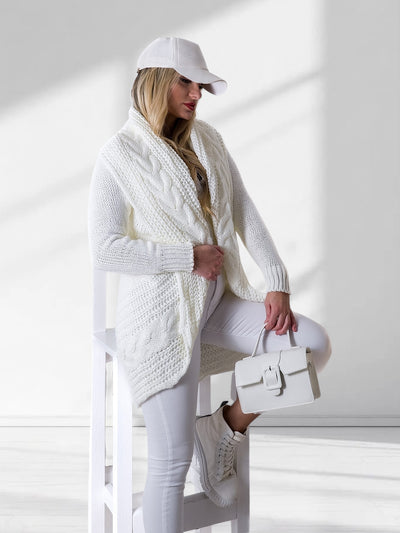 Ivy Chunky knit cardigan Cream