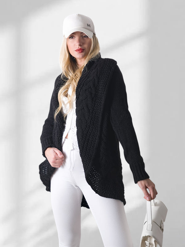 Ivy Chunky knit cardigan Black