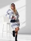 Leah hooded knitted dress Grey