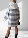 Leah hooded knitted dress Grey