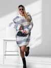 Leah hooded knitted dress Grey