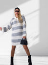 Leah hooded knitted dress Grey