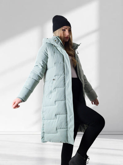 Emma quilted padded coat Mint