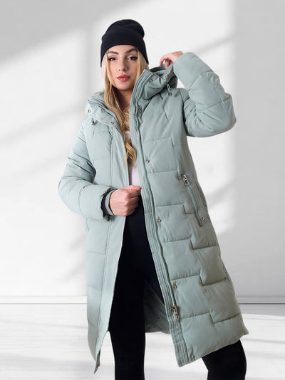 Emma quilted padded coat Mint