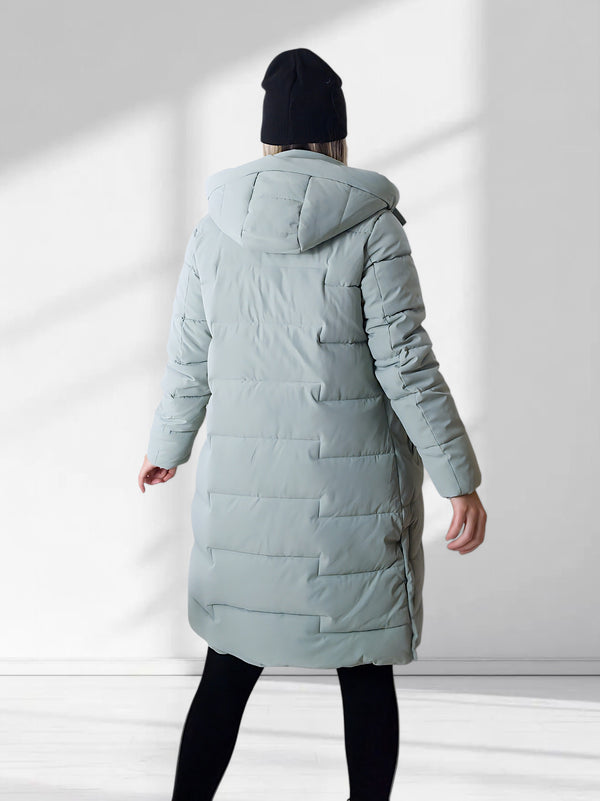 Emma quilted padded coat Mint