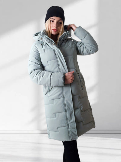 Emma quilted padded coat Mint