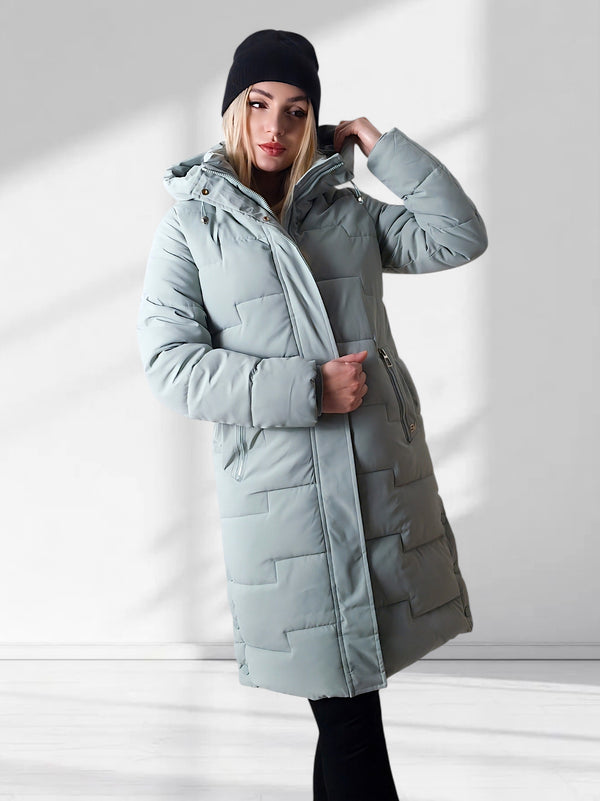 Emma quilted padded coat Mint