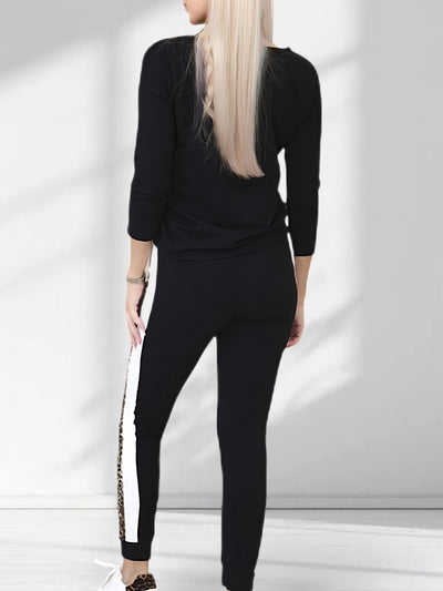Leo Co.Ord Joggers and Jumper set Black