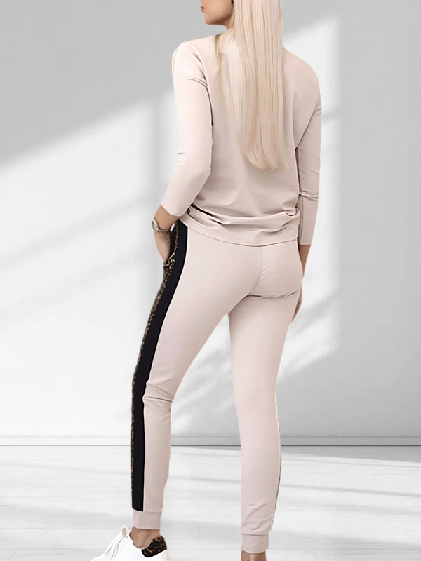 Leo Co.Ord Joggers and Jumper set Beige
