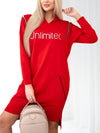 Unlimited hooded jumper dress Red