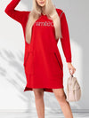 Unlimited hooded jumper dress Red
