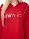 Unlimited hooded jumper dress Red