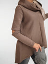 Hooded cut out sleeve detail oversize jumper Mocca