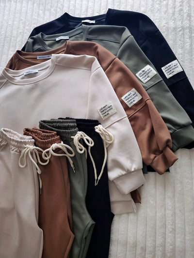 Life Co.Ord Joggers and Jumper set Khaki