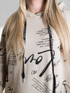 Letter print jumper dress Beige