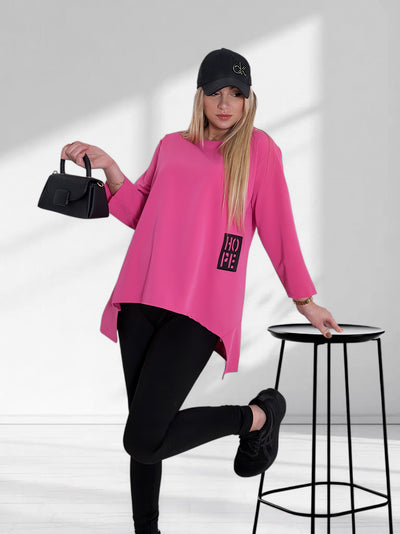 Lara oversize top Fuchsia