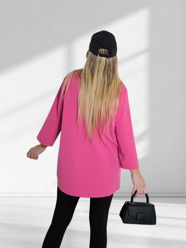 Lara oversize top Fuchsia