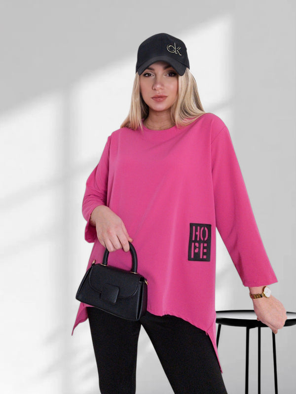 Lara oversize top Fuchsia