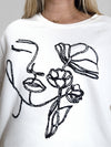 Face art sweatshirt White