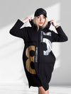 Olivia Printed jumper dress Black