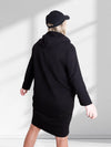 Olivia Printed jumper dress Black