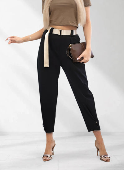 Lara Belted pants Black