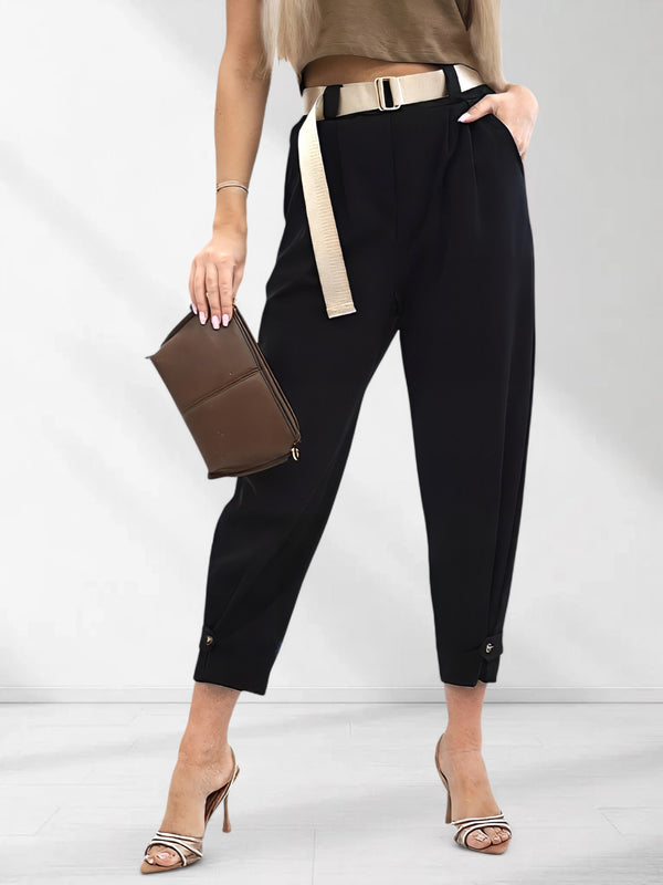 Lara Belted pants Black