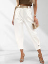 Lara Belted pants White-Cream