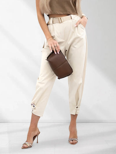 Lara Belted pants Beige