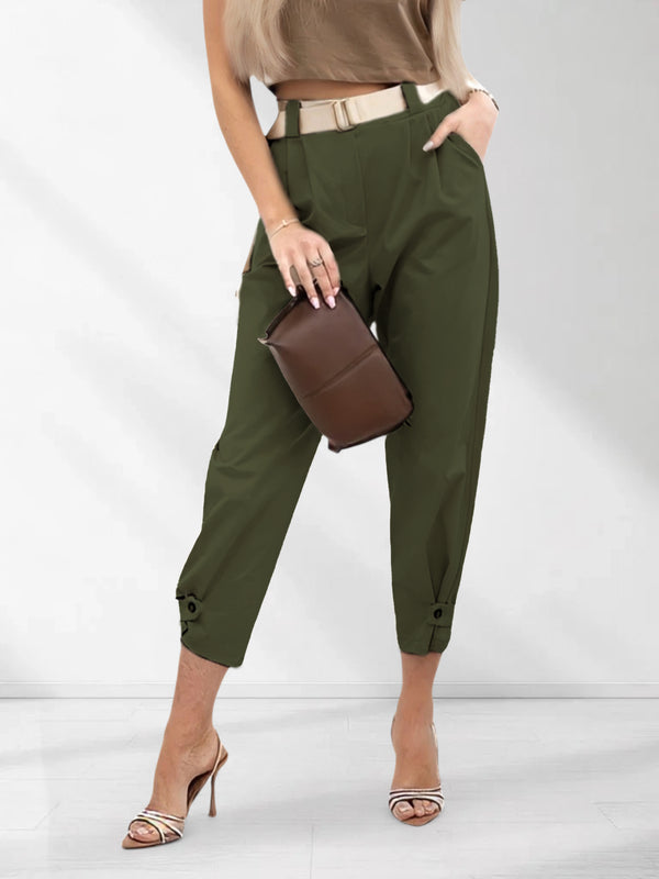 Lara Belted pants Khaki