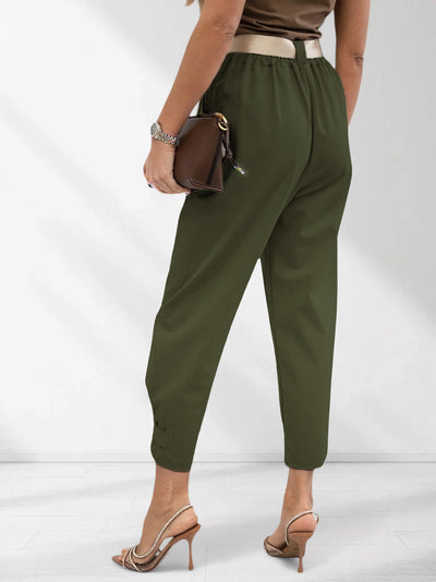 Lara Belted pants Khaki