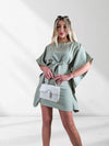 Allie Batwing tie waist dress Mint