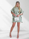Allie Batwing tie waist dress Mint