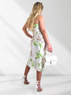 Andrea Strappy floral Satin dress