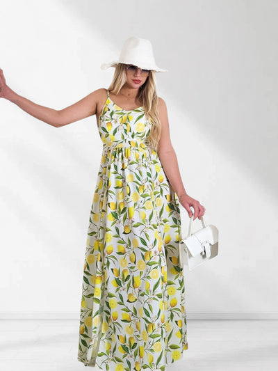 Alba Strappy Maxi dress White