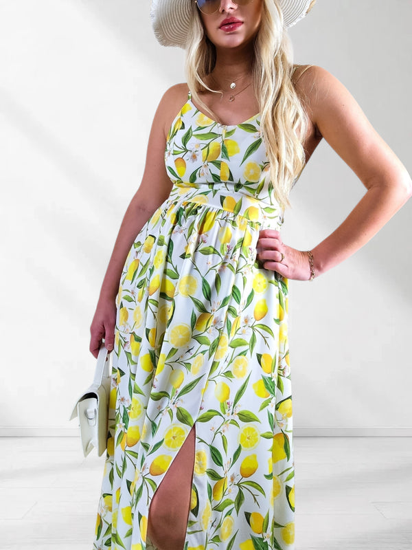 Alba Strappy Maxi dress White