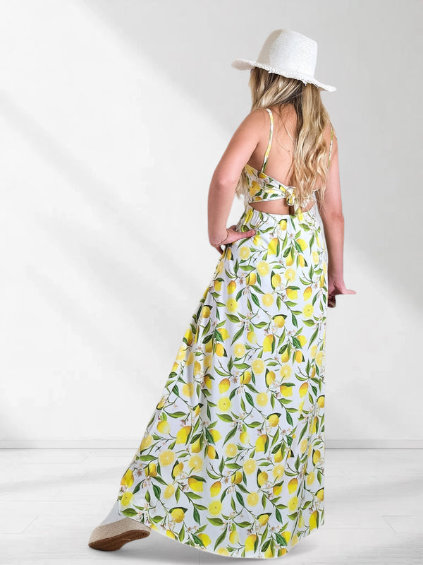 Alba Strappy Maxi dress White