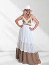 Alice Strappy Crochet Maxi dress Beige