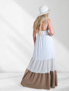Alice Strappy Crochet Maxi dress Beige